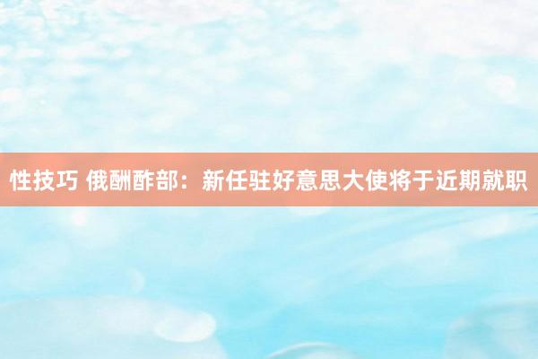 性技巧 俄酬酢部：新任驻好意思大使将于近期就职
