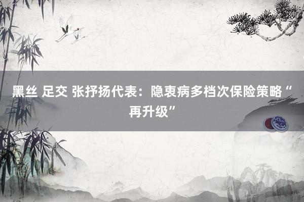 黑丝 足交 张抒扬代表：隐衷病多档次保险策略“再升级”