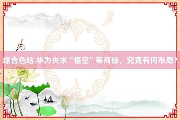 综合色站 华为央求“悟空”等商标，究竟有何布局？